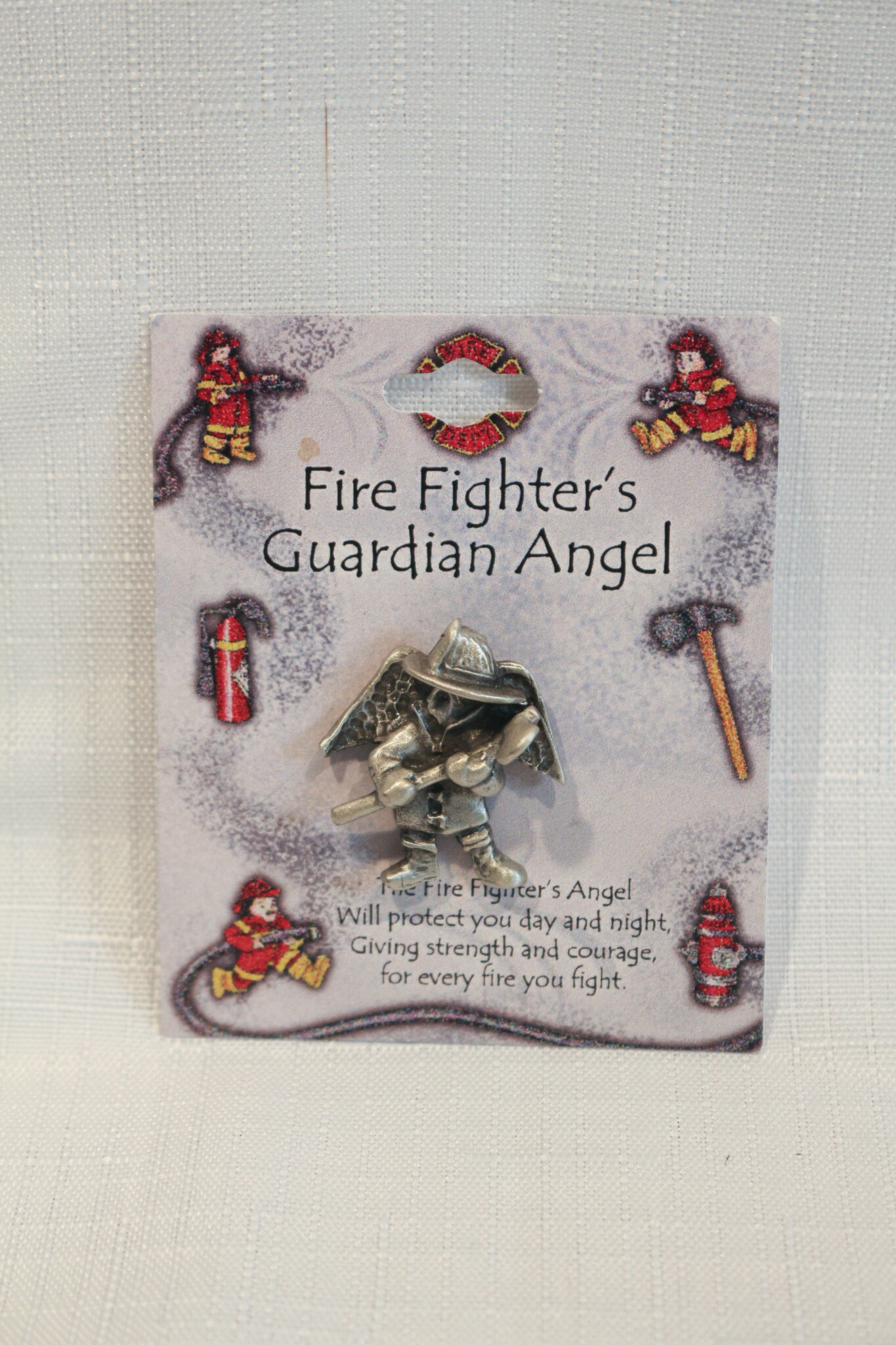 FIREFIGHTER GUARDIAN ANGEL PIN (SILVER) RFFAQ